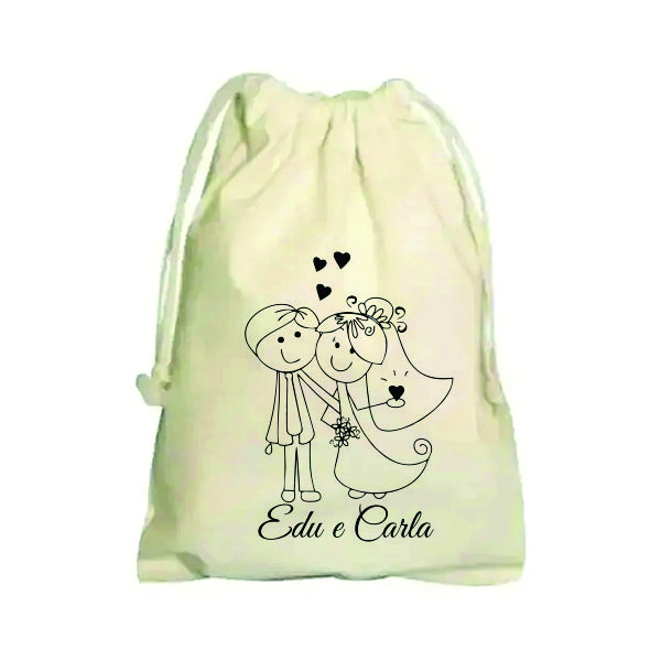 Saquinho De Algodão Cru Personalizado Ecologico