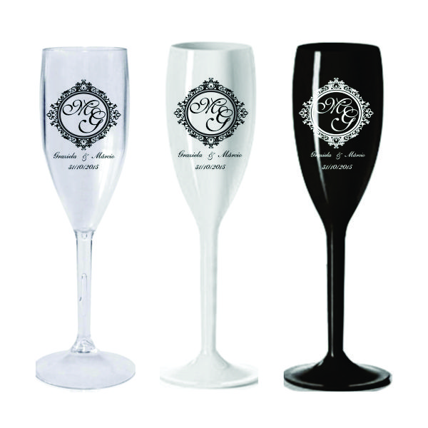 Taça Em Acrílico Personalizada Casamento