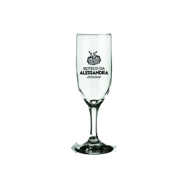 Taça de vidro personalizada