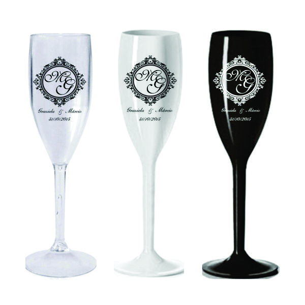 Taças de Acrílico Personalizadas Casamento