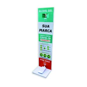 Totem Porta Álcool em Gel Personalizado