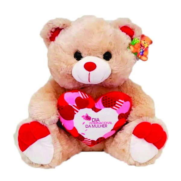 Urso de Pelúcia Dia da Mulher