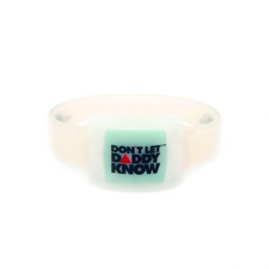 Pulseira em silicone com LED Ativada por controle remoto