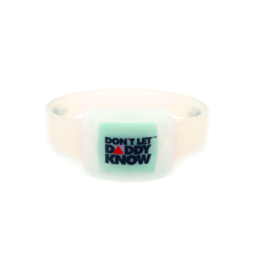 Pulseira em silicone com LED Ativada por controle remoto