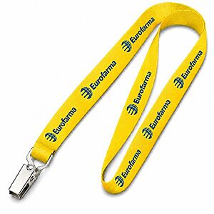 Cordão Para Crachá Personalizado Amarelo