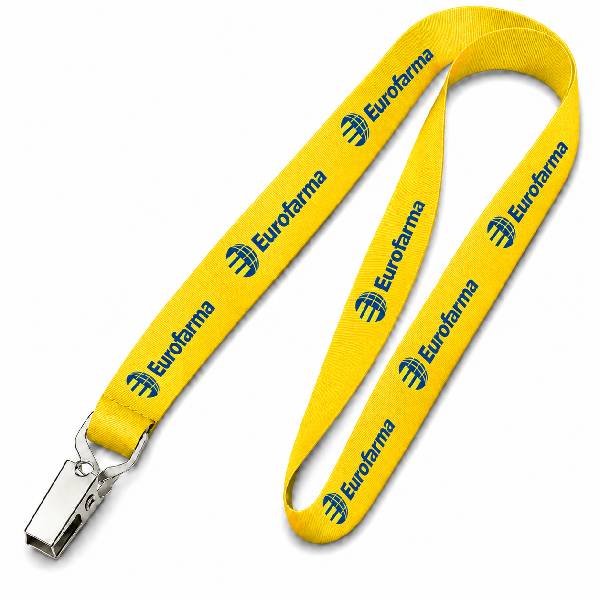Cordão Para Crachá Personalizado Amarelo