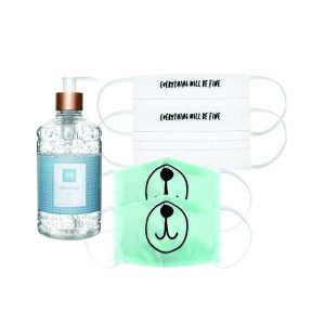 kit álcool e gel e máscara