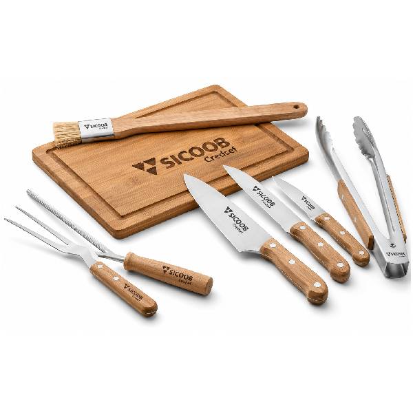 Kit Churrasco 7 Peças Maleta Personalizada