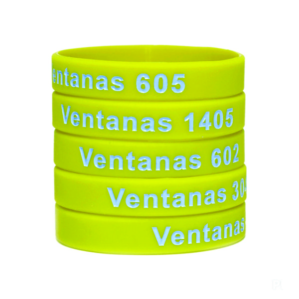 Pulseira de silicone numerada e personalizada