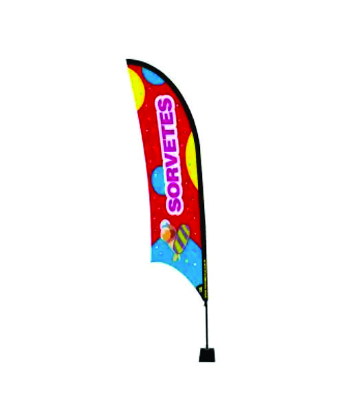 Bandeira Personalizada – Wind Banner – Base, Haste e Tecido