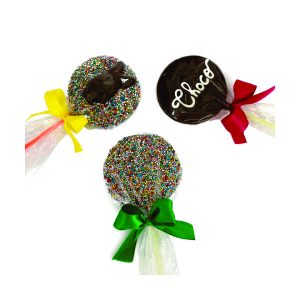 Pirulito de chocolate personalizado