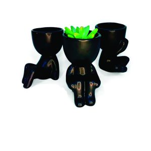 Kit 3 Vasos 10cm Bbb Bob Criativo Suculentas