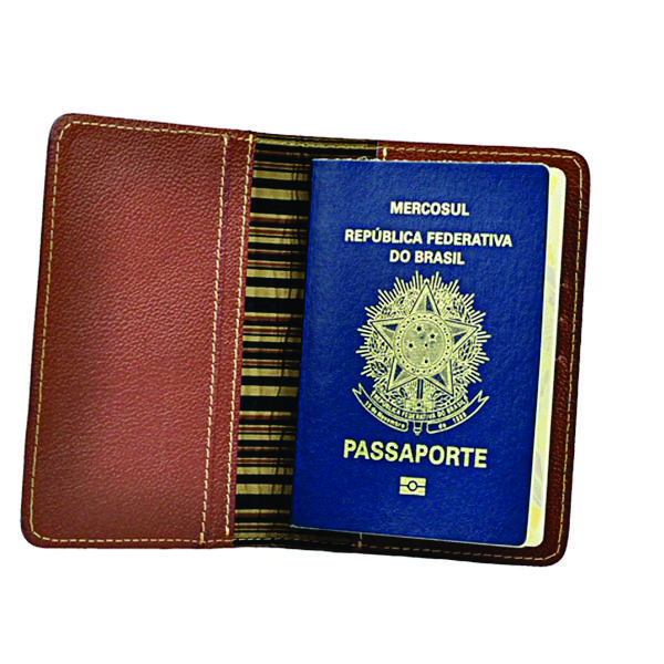 Porta Passaporte Couro Personalizado Brinde