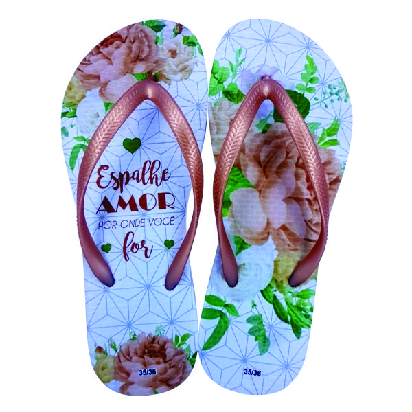 Chinelos Personalizados Com Flores