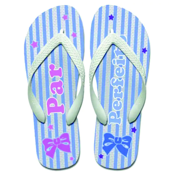 Chinelos Personalizados listrado