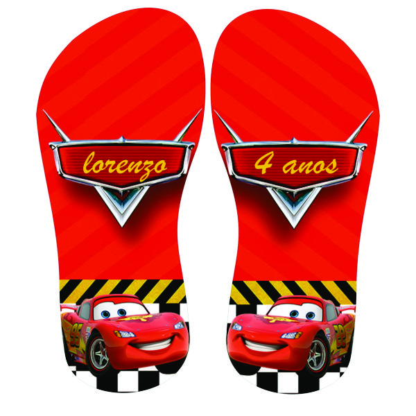 Chinelos Personalizados Carros