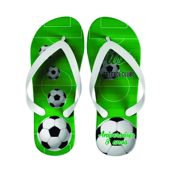 Chinelos Personalizados Bola de Futebol