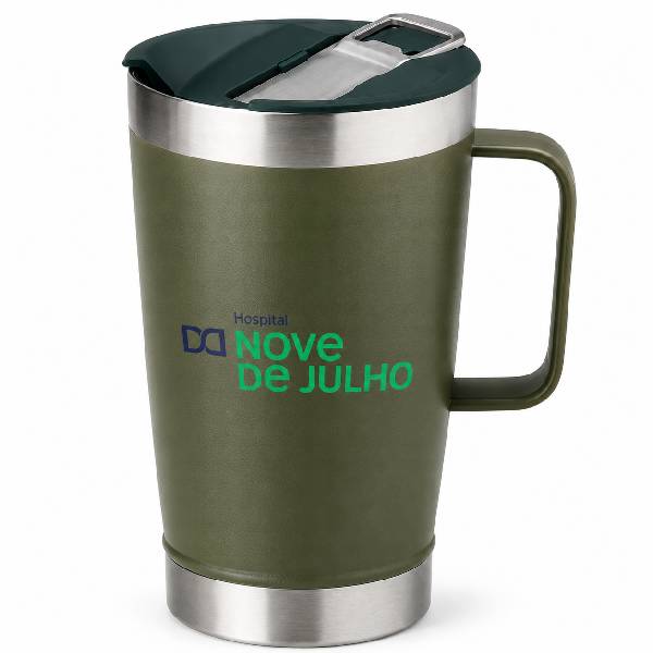 Caneca Térmica Inox com Abridor 500ml