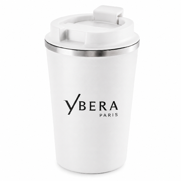 Copo de viagem térmico em aço inox e PP 470 mL
