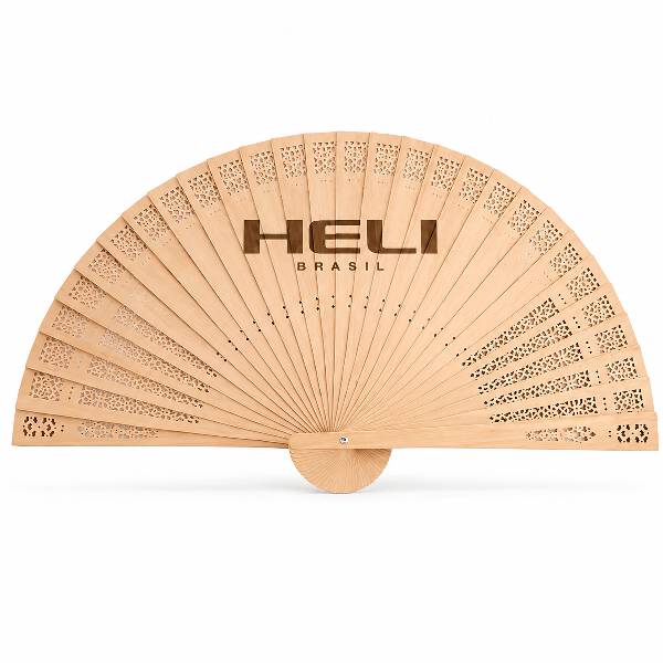 Leque de Madeira Personalizado