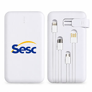 Power Bank 10.000mAh com Lanterna e Multissaídas