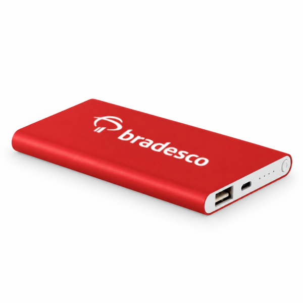Bateria portátil slim em alumínio 100% reciclado (4.000 mAh)