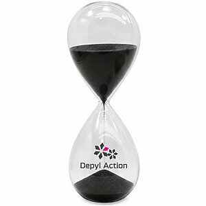 Ampulheta de Vidro Personalizada com Logo