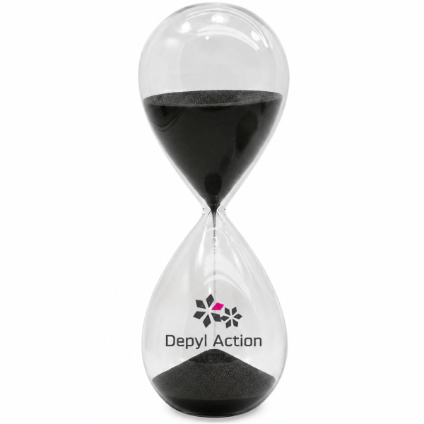 Ampulheta de Vidro Personalizada com Logo