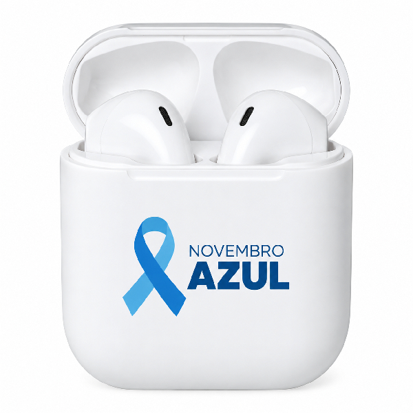 Fone de ouvido Novembro Azul