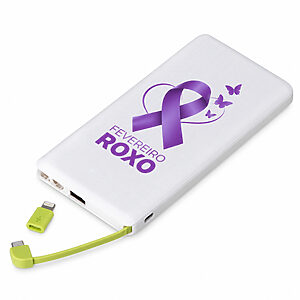 Carregador Portátil Fevereiro Roxo